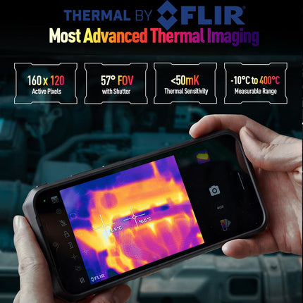 Ulefone Power Armor 18T Ultra Outdoor 5G Smartphone, Dimensity 7050 24GB+512GB, 108MP+Thermal Imaging Camera, 9600mAh, 6.58” FHD+, Android 14 IP68 Mobile Phone without Contract, 4GLTE 5G HiFi NFC OTG GPS