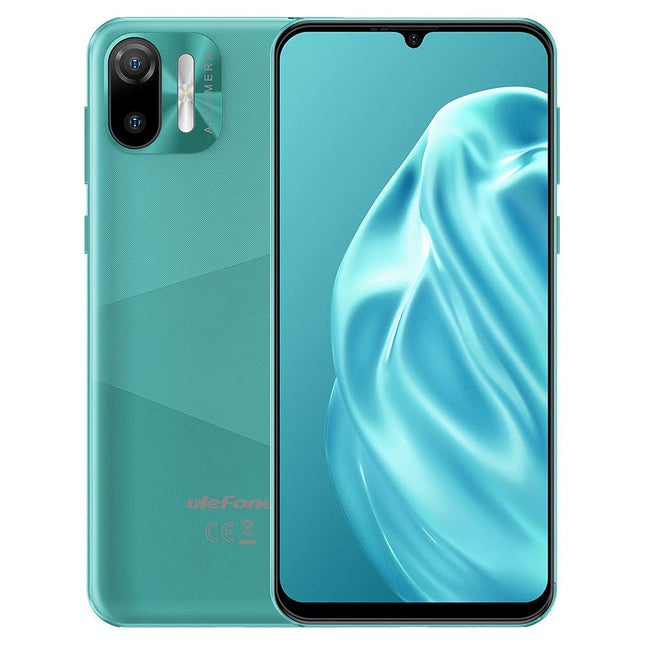 Ulefone 3G Smartphone without Contract, Note 6, 8.5mm Ultra Slim Dual-SIM Mobile Phone, 6.1'' HD+ Screen, 3-Card Slot Design, Android 11 Go, 1GB + 32GB, 2MP + 5MP Camera, Face Unlock GPS Green