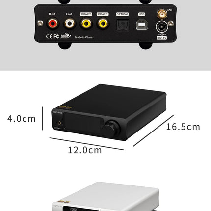 Topping DX3 Pro + Bluetooth 5.0 kõrvaklappide võimendi LDAC helidekooder DSD512 DAC madala müratasemega võimendi kodule ja arvutile, hõbedane-