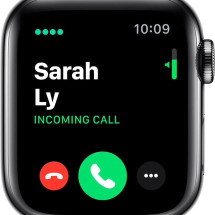 Apple Watch Series 4 44mm (GPS + Cellular) - Space Gray Stainless Steel Case with Black Sport Band (Refurbished)