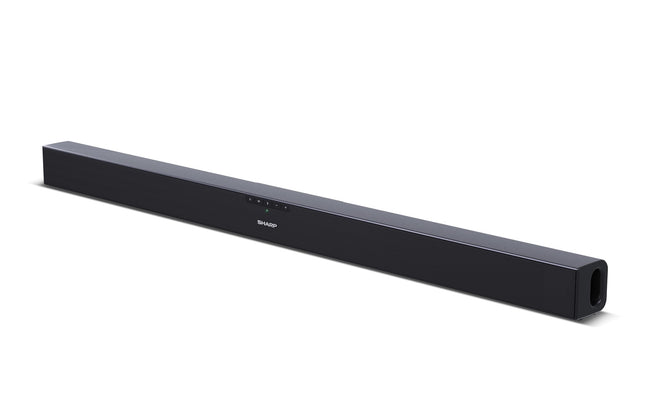 SHARP HTSB140MT 2.0 heliriba 150W (USB, Bluetooth, HDMI, optiline, AUX-sisend (3,5 mm), laius: 95 cm), õhuke disain, must