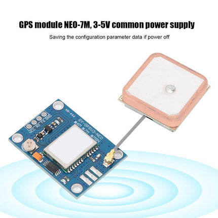 Queen.Y Neo-7M GPS-moodul APM2.5 GYGPSV1 GPS-plaat satelliidipositsioneerimismooduli lisatarvik keraamilise suunantenniga 3-5V tavaline toiteallikas