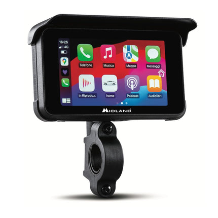 Midland BikePlay Guardian, Motorcycle Multimedia, CarPlay - With touchscreen, 2 cameras and 2 tire pressure sensors, C1636