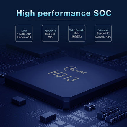 Android TV Box, Android 10.0 teleriboks, 2 GB RAM, 16 GB ROM, H313 neljatuumaline Cortex-A53, tugi 2.4/5.0 GHz WiFi BT5.2 HDR10.0 3D 4K 1080P Android Box