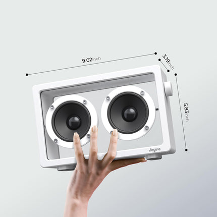 JAYINE Portable Bluetooth Speaker, 16W Minimalist Speakers, Bluetooth Wireless Loud Speakers, HD Powerful Sound and Wide Compatibility, V5.3 for Indoor and Outdoor, White