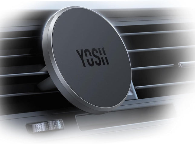 YOSH Mag-Safe autokinnitus, mobiiltelefonihoidik N52 magnetiga, ülistabiilne ventilatsiooniga autokinnitus, magnetiline telefonihoidik ainult autosse iPhone 16-12 seeriale, ilma metallplaadita, hõbedane