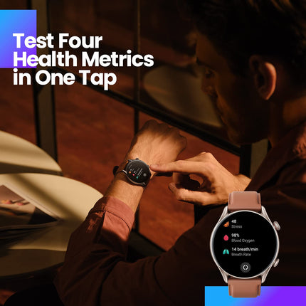 Amazfit GTR 3 Pro 46mm Smartwatch Pro Fitness Watch with GPS, Heart Rate Monitoring, SpO2, Over 150 Sports Modes, Bluetooth Calling, Music Control, Alexa (Black), One Size