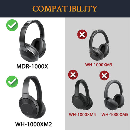 SOULWIT täiustatud asenduspeavõru Sony WH-1000XM2 (WH1000XM2) kõrvaklappidele, peavõru pehmenduskomplekt MDR-1000X (MDR1000X) kõrvaklappidele, lihtne isepaigaldus