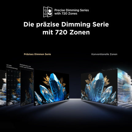 TCL 55C7K 55-tolline QD-Mini LED-teler, 4K HDR Premium 2600, nutikas Google TV 144Hz Motion Clarity Pro tehnoloogiaga (Dolby Vision IQ ja Atmos, CrystGlow HVA paneel, Bang &amp; Olufseni heli, Game Master)