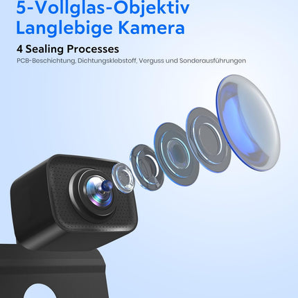 AUTO-VOX W12 CAM juhtmevaba auto tahavaatekaamera: HD 1080P tahavaatekaamera värvilise öönägemisega, IP69K veekindel tahavaatekaamera toetab 2 kaamerat, juhtmevaba tahavaatekaamera autole, veoautole, matkaautole