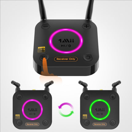1Mii B06Ultra Bluetooth 5.2 vastuvõtja LDAC Hi-Res heli jaoks, HiFi Bluetooth-heli adapter Audiophile DAC-i, 3D ruumilise heli, aptX HD ja madala latentsusega vastuvõtja stereosüsteemile, optiline 3,5 mm RCA AUX