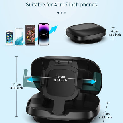 Car Phone Holder, 360° Rotatable Car Phone Holder, Dashboard Car Phone Holder with Adhesive Base, Car Phone Holder for iPhone 16/15/14/13/12 Pro Max/12/XS/8, Samsung Galaxy, Smartphone