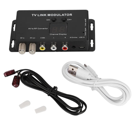 Gugxiom RF HDMI modulaator, HDMI-adapter, UHF modulaator, TV lingi modulaator, UHF modulaator, modulaator AV-RF muundur, IR-pikendus, RF-modulaator telerile, TM70 UHF TV link