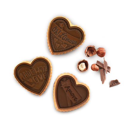 silikomart | CKC06 Silikoonvorm COOKIE LOVE SLIM šokolaadidele, mittenakkuva kattega, 6 šokolaadi, 1 pakk, Easy Choc vorm, 64 x 63 mm, kõrgus 5 mm, maht 51 ml, valmistatud Itaalias