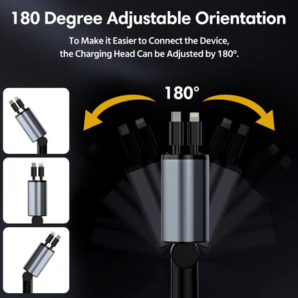 Sweetone 4 in 1 Cigarette Lighter USB C, 66W Retractable Car Charger, Mobile Phone Car Charger Adapter Fast Charger, Car Charger Accessory Interior Compatible with iPhone 16 15 /Samsung Galaxy