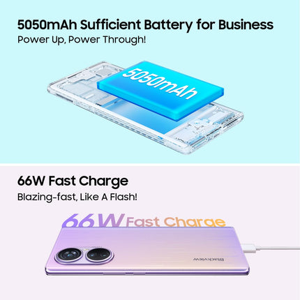 Blackview A200 PRO Smartphone Unlocked, 108MP Camera, 24GB+256GB, 6.67" 2.4K AMOLED FHD+, In-Display Fingerprint Scanner, 5050mAh 66W Fast Charging, Dual-SIM Android 13 Mobile Phone, GPS NFC Purple