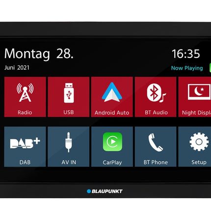 Blaupunkt Oslo 600 DAB, 2-DIN car multimedia, 7-inch touchscreen, wireless CarPlay, wireless Android Auto, DAB+, Bluetooth, hands-free system, USB, rear view camera input, 180 watts
