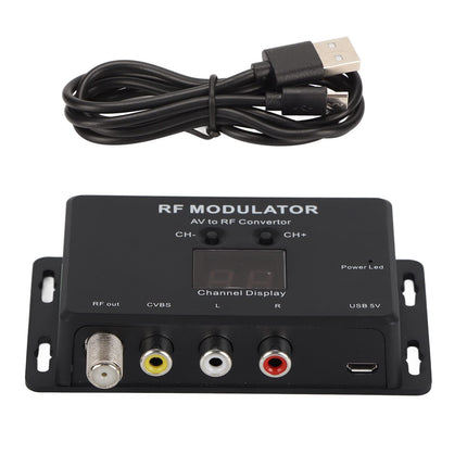 RF-modulaator, professionaalne PAL NTSC AV-RF-modulaatori muundur IR-kordajaga digiboksi, DVR-i ja DVD-mängija jaoks