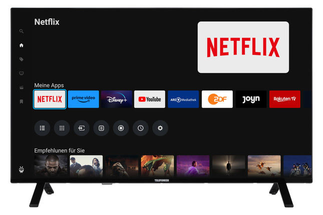 Telefunken QLED-teler, 43-tolline TiVo-toega nutiteler (4K UHD, HDR Dolby Vision, Dolby Atmos, kolmekordne tuuner, 6 kuud HD+ kaasas) QU43TO750S