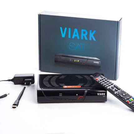 Viark Sat - Digital satellite receiver Full HD DVB-S2 Multistream H.265, with LAN, USB WiFi antenna and CA card reader