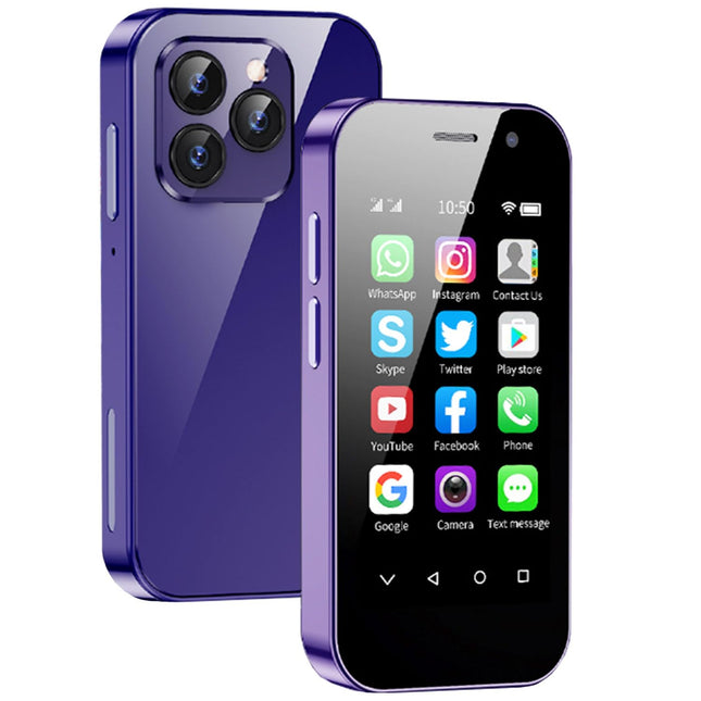 Hipipoo mininutitelefon, 4G väiketelefon 3,0 tolli, kaks SIM-kaarti, 2600mAh aku, 2MP+5MP topeltkaamerad, lastetelefon näotuvastusfunktsiooniga, täiskasvanute varutelefon