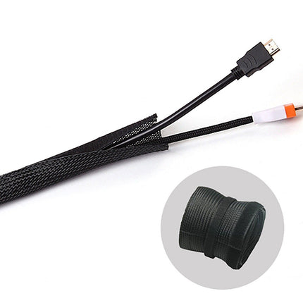 RICOO cable duct black 200cm long x 8.5cm wide Z9085B-2 cable sleeve resealable with velcro cable guide cable management