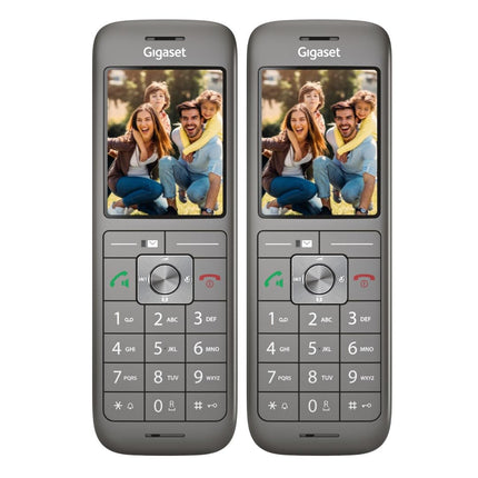 Gigaset CL660HX DUO - 2-ühes DECT-telefonitoru laadimisalusega - Fritzboxiga ühilduv - kvaliteetne juhtmeta telefon ruuteritele ja DECT-baasjaamadele, antratsiitmetallik [saksa versioon] [ilma baasjaamata]