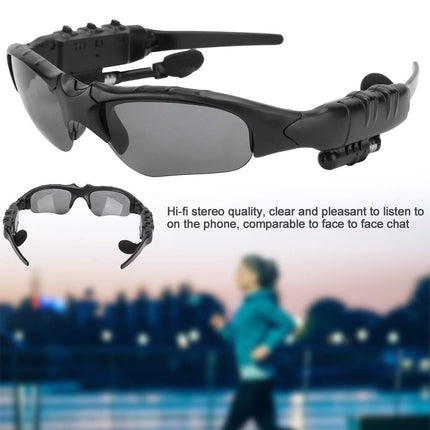 Goshyda Bluetooth Polarized Glasses, Portable Smart 5.0 Wireless Sunglasses Sports Driving Glasses with Stereo Earbuds, for Talking, Listening to Music (Yellow Lens)