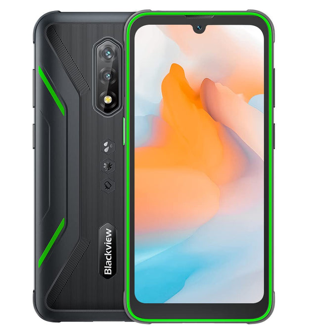 Blackview lepinguta õues kasutatav nutitelefon BV5200, ArcSoft® 13MP+5MP, 4GB+32GB (1TB laienduskaart), Android 12 DUAL SIM IP68 MIL-STD-810H veekindel nutitelefon, 6.1'' HD+, 5180mAh aku, NFC GPS, roheline