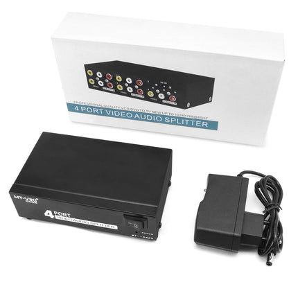 QiCheng&amp;LYS audio-video jaoturi võimendi kaabelboksi DVD DVR analoogtelevisiooni jaoks 1 sisend 4 väljundit (1 sisend 4 väljundit)