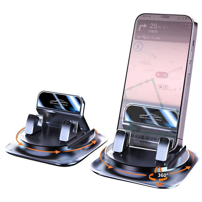 XYWCAI autotelefoni hoidik, armatuurlauale libisemisvastane universaalne autotelefoni hoidik 360° pööratav autokinnitus autotelefoni hoidik iPhone'ile, Samsungile, Xiaomile, 4–7-tollistele nutitelefonidele, must