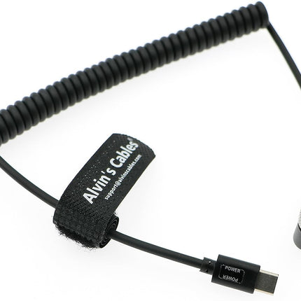 Alvin's Cables PD USB-C Type-C to Lock DC 12V keermestatud toitekaabel Blackmagic Video Assist | Atomos Shogun | SmallHD monitorile