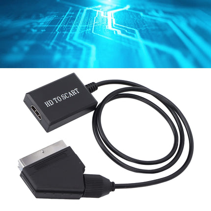 Annadue SCART-HDMI muundur, audio-video muundur, skaleeriv videoadapter, toetab NTSC ja PAL väljundit, HD-videoadapter, HDMI 1.3 ja tagasiühilduv
