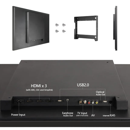 Soulaca 43-tolline 4K UHD nutiteler vannituppa, digitaalne/analoogtuuner, peegelpaneel, maagiline kaugjuhtimispult, veekindel, Netflix, sisseehitatud kõlarid, 2024. aasta mudel, SS550U22-430E029