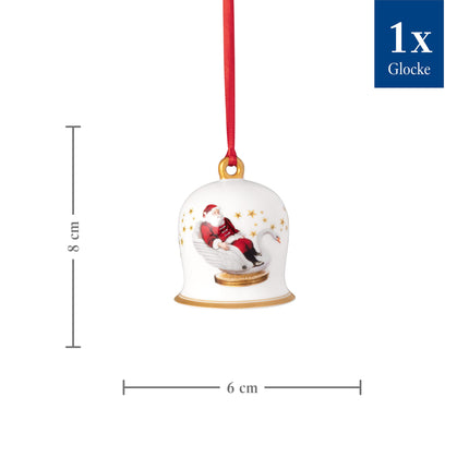Villeroy &amp; Boch – Annual Christmas Edition Annual Bell 2024 Colorful, Christmas Bell, Tree Decoration, Christmas Decorations, Collectible, Premium Porcelain, Plastic