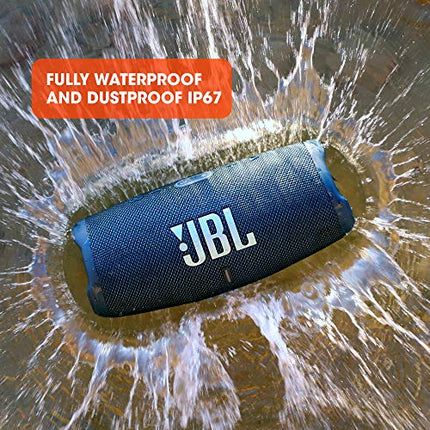 JBL Charge 5 Bluetooth speaker in black – Waterproof, portable boombox with integrated power bank – One battery charge for up to 20 hours of wireless music enjoyment