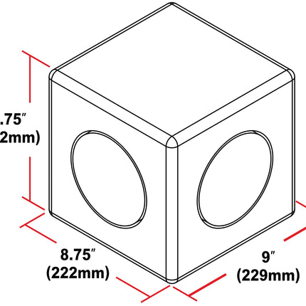 Earthquake Sound MiniMe-DSP-P63 6,5-tolline mikrovõimsusega subwoofer kahe 6,5-tollise SLAPS passiivradiaatori tehnoloogia ja DSP-juhtimisega, klavermust