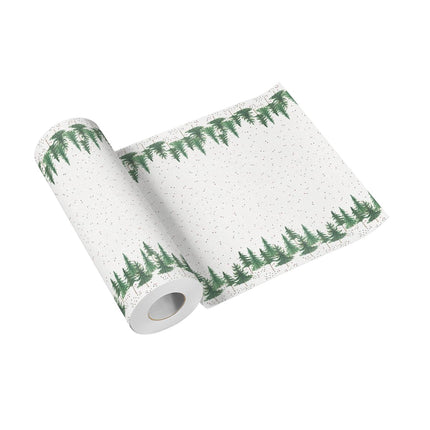 PAW - Õhujooksjalint (40 cm x 24 m) I Lauakaunistus jõululauale, jõulupidudele I Lauakaunistus Elegantne laualint - jõulupuud, mets I Okaspuumets