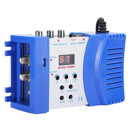 1080P digitaalne RF HDMI modulaator, AV-RF muundur, kaasaskantav digitaalne kahesageduslik VHF/UHF modulaator, PAL/NTSC standardmodulaator AV-RF muundur teleri, arvuti ja DVD jaoks