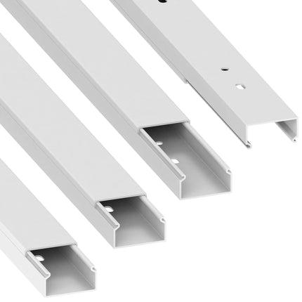 Habenguti kaablikanal (kinnitusavadega aluses) 30x15 mm, valmistatud PVC-st, värvus: valge, pikkus 4 m (4 tükki 1 meetrit)
