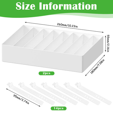 VZXZXE 2 pieces cable organizer box plastic 26 * 18 * 5.5cm charging cable organizer cable storage box cable organizer box organizer box with cable ties transparent