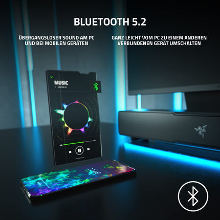 Razer Leviathan V2 - PC Gaming Soundbar (Dolby 5.1 Surround Soundiga, võimsa bassikõlariga sügava bassi jaoks, ideaalne mängimiseks, filmide ja muusika kuulamiseks) Must