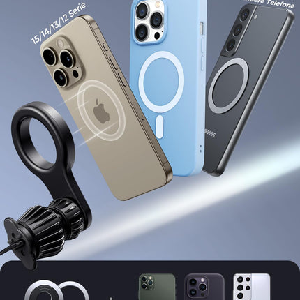 JOYROOM 2025 disain Magsafe magnetilise autotelefonihoidja jaoks, [mitteblokeeriv ventilatsiooniava] autotelefonihoidja, [sõjaväeline 20xN55 magnet] universaalne autotelefonihoidja iPhone 16 15 Pro Maxile