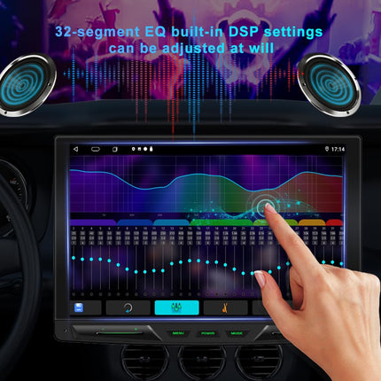 10,1 Zoll Einzel DIN Autoradio Android 13.0 mit 360-Grad-Drehung, drahtloser CarPlay- und Android Auto-Unterstützung, mit 8-Core 4+64GB/GPS-Navigation/DAB+/Bluetooth/WiFi, MIC/Rückfahrkamera