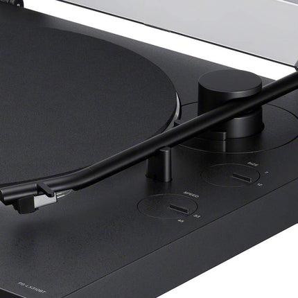 Sony PS-LX310BT Bluetooth plaadimängija (phono eelvõimendi, automaatse esitamise funktsioon, alumiiniumist alus) must