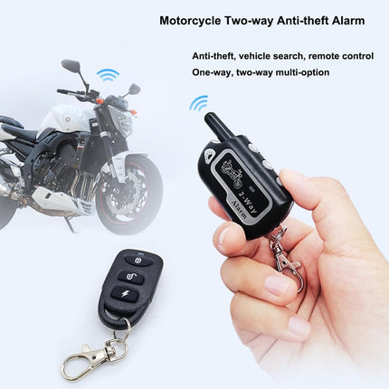 Meichoon Two-Way Motorcycle Anti-Theft Alarm System with Remote Control and Vibration Alarm, Electric Bicycle Security Device, Scooter, Moto Theft Protection