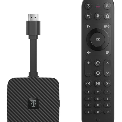 MagentaTV Stick 2. põlvkond | TV ja voogedastus WiFi kaudu | MagentaTV 160 HD-kanaliga, 4K UHD, HDR, otseülekanne ja ajanihkega video | Vootesitusteenused (Netflix, Disney+, RTL+, DAZN, Wow) ja Google Play pood