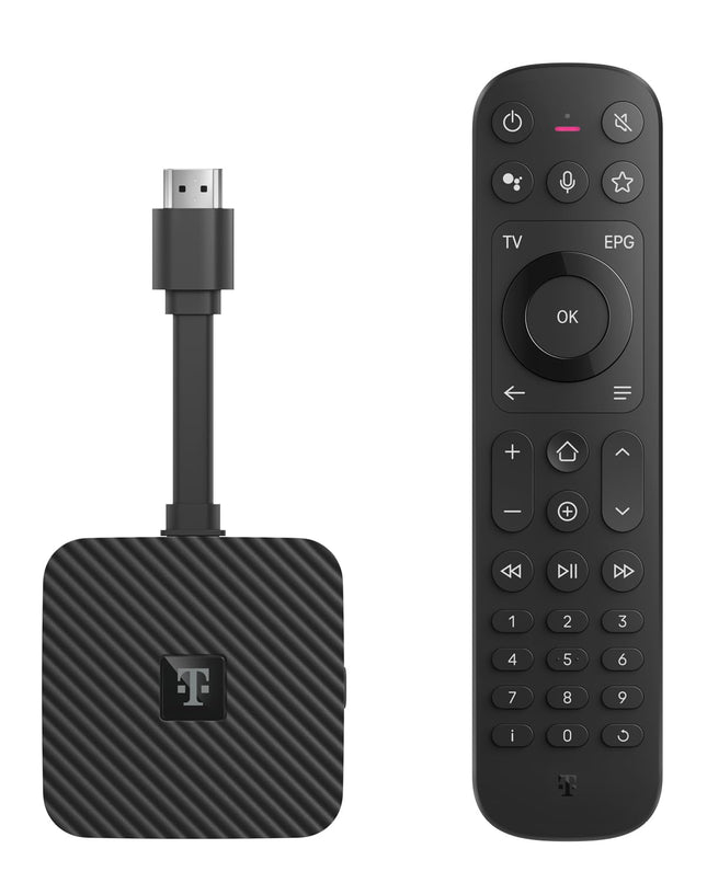 MagentaTV Stick 2. põlvkond | TV ja voogedastus WiFi kaudu | MagentaTV 160 HD-kanaliga, 4K UHD, HDR, otseülekanne ja ajanihkega video | Vootesitusteenused (Netflix, Disney+, RTL+, DAZN, Wow) ja Google Play pood