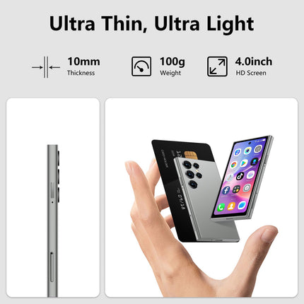 BLKE Max 4.0-tollise HD-ekraaniga mininutitelefon, lukustamata minimobiiltelefon, 5MP kaamera, näotuvastus, kahekordne SIM-kaart, WiFi, GPRS, TF-kaart, 2000mAh, üliõhuke korpus lastele mõeldud mobiiltelefonidele, roosa