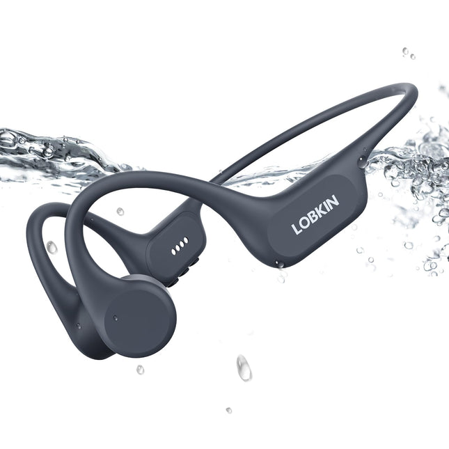 LOBKIN luujuhtivusega kõrvaklapid ujumiseks, IP68 veekindlad Bluetooth 5.4 avatud kõrva luujuhtivusega kõrvaklapid 32G MP3-mängijaga ujumiseks, jooksmiseks, jalgrattasõiduks